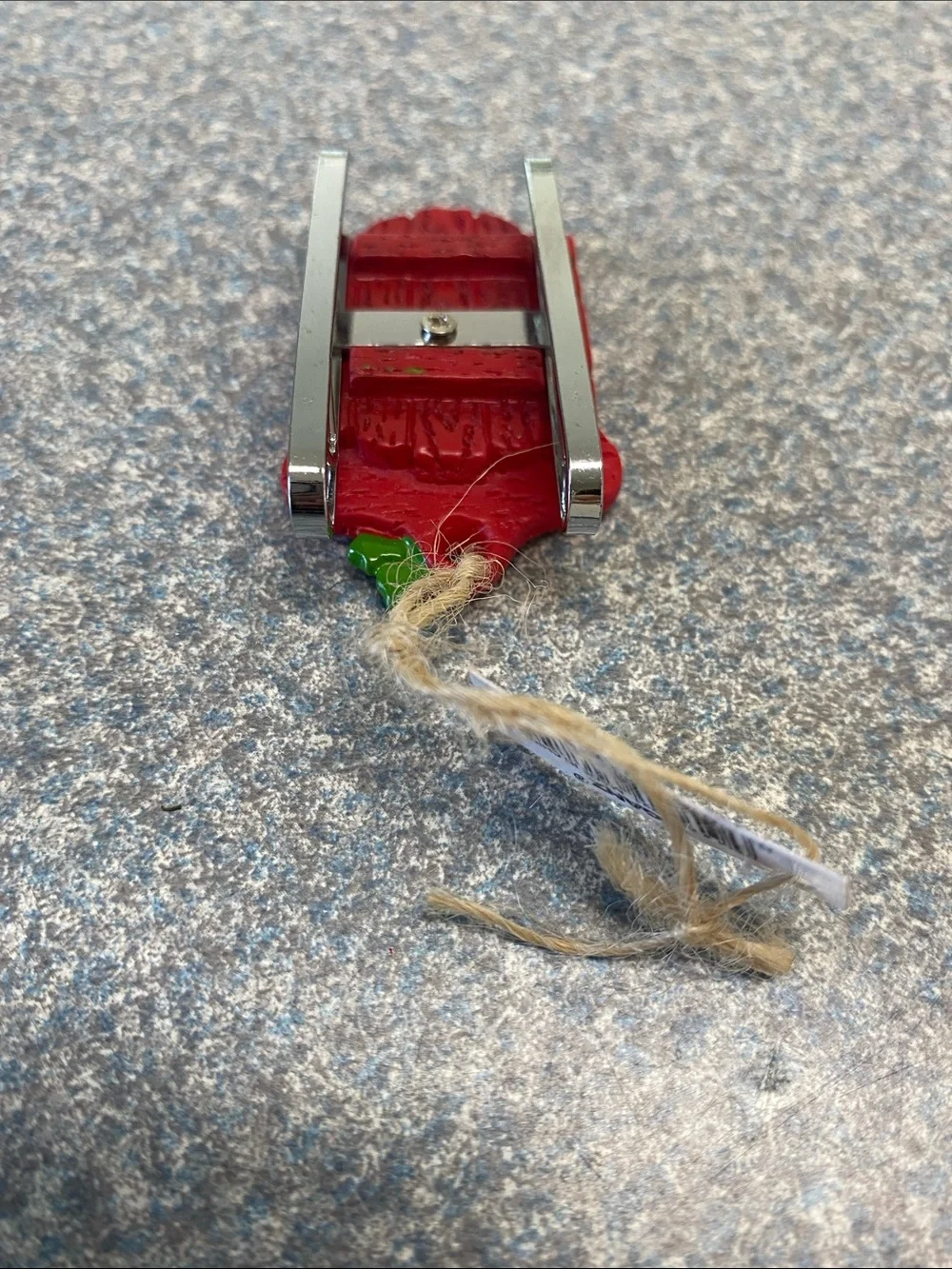 GANZ NEW Red Sled with Snowman Ornament with name (Kirsten)